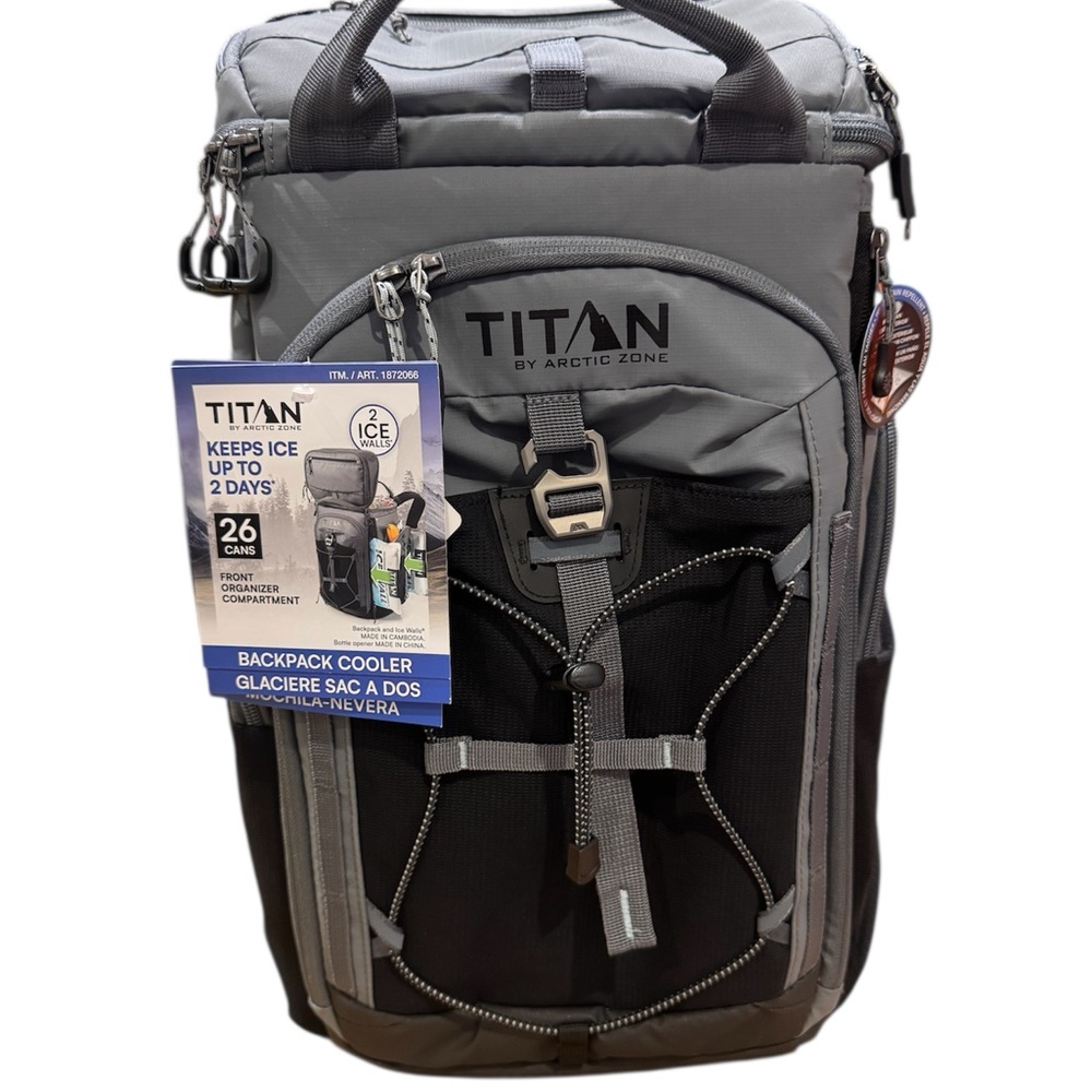Titan Gray and Black cooler Backpack